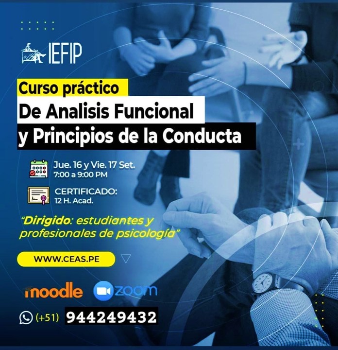 Course Image CURSO PRÁCTICO DE ANALISIS FUNCIONAL Y PRINCIPIOS DE LA CONDUCTA